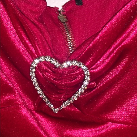 Velvet pink square neck crop top - Picture 3 of 4